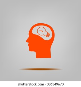 Pictograph of bulb concept