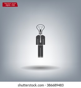 Pictograph of bulb concept