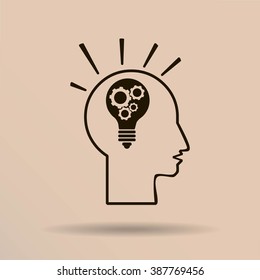 Pictograph of bulb concept