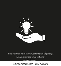 Pictograph of bulb concept