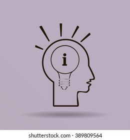 Pictograph of bulb concept