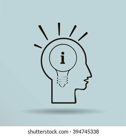 Pictograph of bulb concept