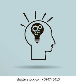 Pictograph of bulb concept