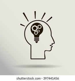 Pictograph of bulb concept