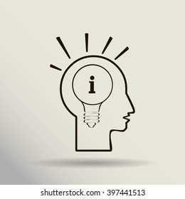 Pictograph of bulb concept