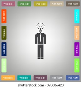 Pictograph of bulb concept