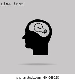 Pictograph of bulb concept