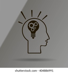 Pictograph of bulb concept