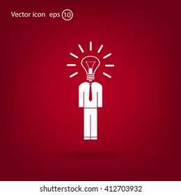 Pictograph of bulb concept