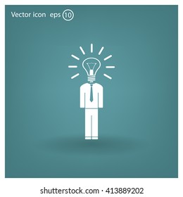 Pictograph of bulb concept