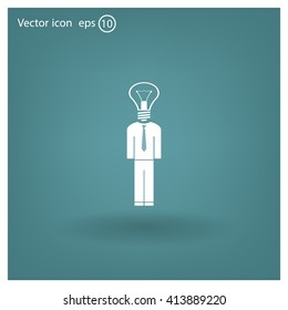 Pictograph of bulb concept