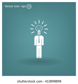 Pictograph of bulb concept