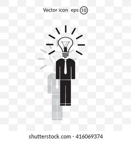 Pictograph of bulb concept