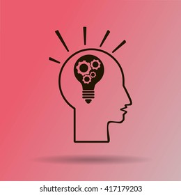 Pictograph of bulb concept