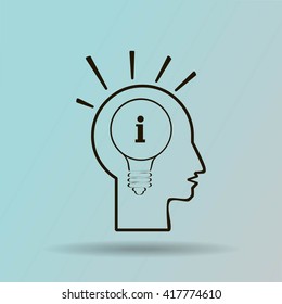 Pictograph of bulb concept