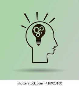 Pictograph of bulb concept