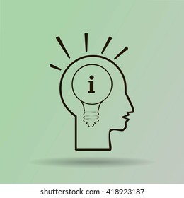 Pictograph of bulb concept