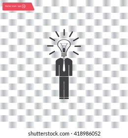 Pictograph of bulb concept