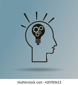 Pictograph of bulb concept
