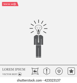 Pictograph of bulb concept