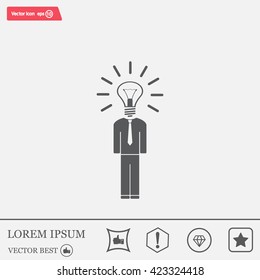 Pictograph of bulb concept