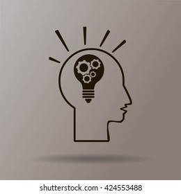 Pictograph of bulb concept