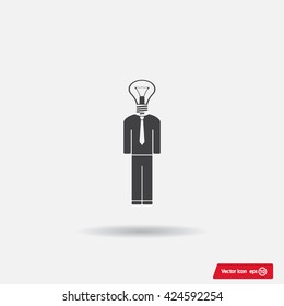 Pictograph of bulb concept
