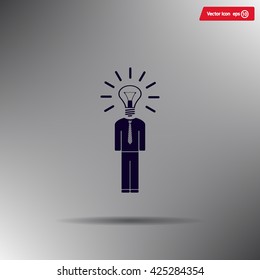 Pictograph of bulb concept