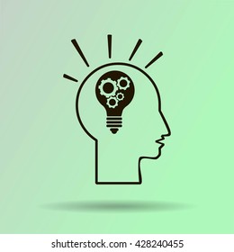Pictograph of bulb concept