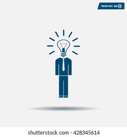 Pictograph of bulb concept
