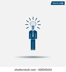 Pictograph of bulb concept