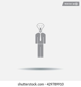 Pictograph of bulb concept
