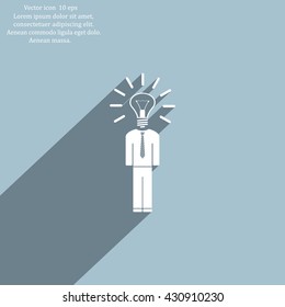 Pictograph of bulb concept