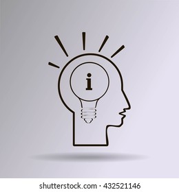 Pictograph of bulb concept