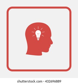 Pictograph of bulb concept.
