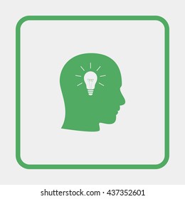 Pictograph of bulb concept.
