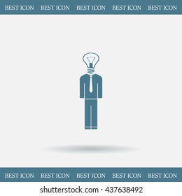 Pictograph of bulb concept