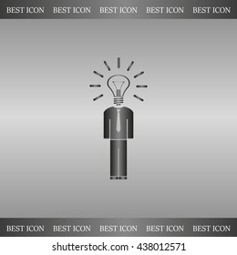Pictograph of bulb concept