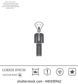 Pictograph of bulb concept