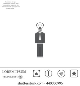 Pictograph of bulb concept