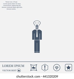 Pictograph of bulb concept