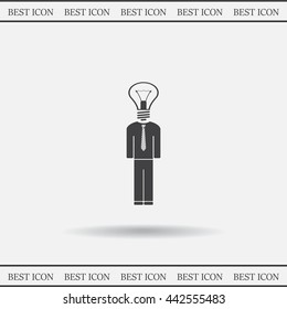 Pictograph of bulb concept