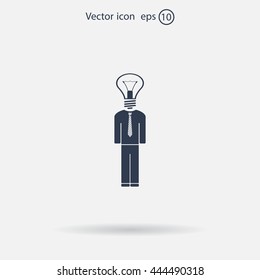 Pictograph of bulb concept