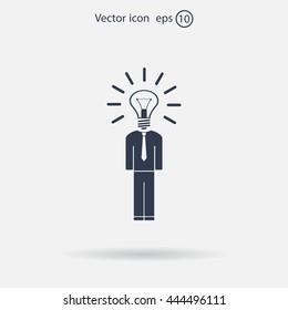 Pictograph of bulb concept