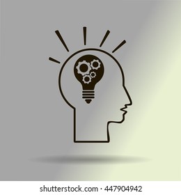 Pictograph of bulb concept