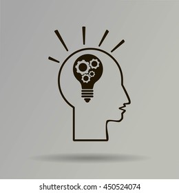 Pictograph of bulb concept