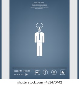 Pictograph of bulb concept