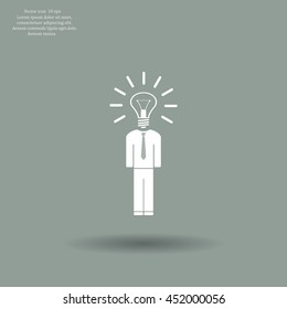 Pictograph of bulb concept