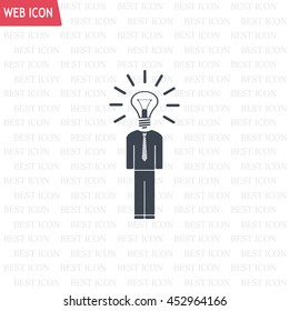 Pictograph of bulb concept