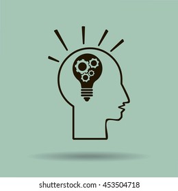 Pictograph of bulb concept